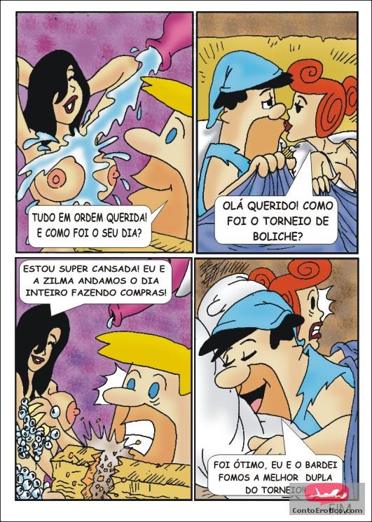 Quadrinho Erotico O Álibi - Os flintstones Imagem 8