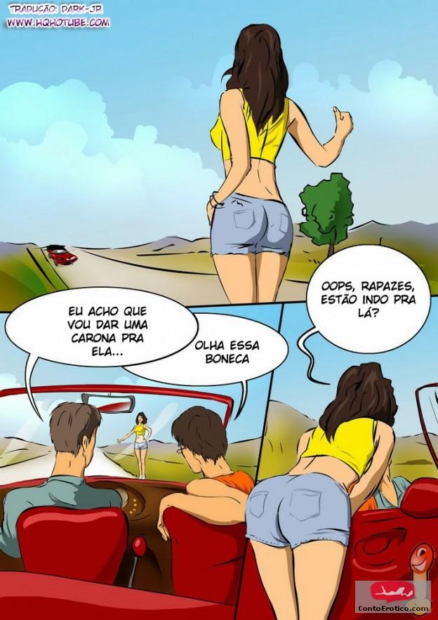 Quadrinho Erotico A carona indecente Imagem 1