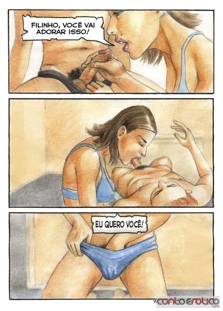 Quadrinho Erotico Treinando e fodendo a sua mãe... Imagem 10