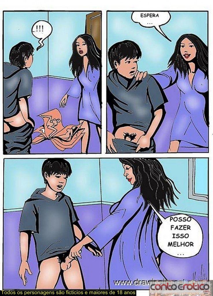 Quadrinho Erotico Trocou as revistinhas para foder com a sua mãe... Imagem 4