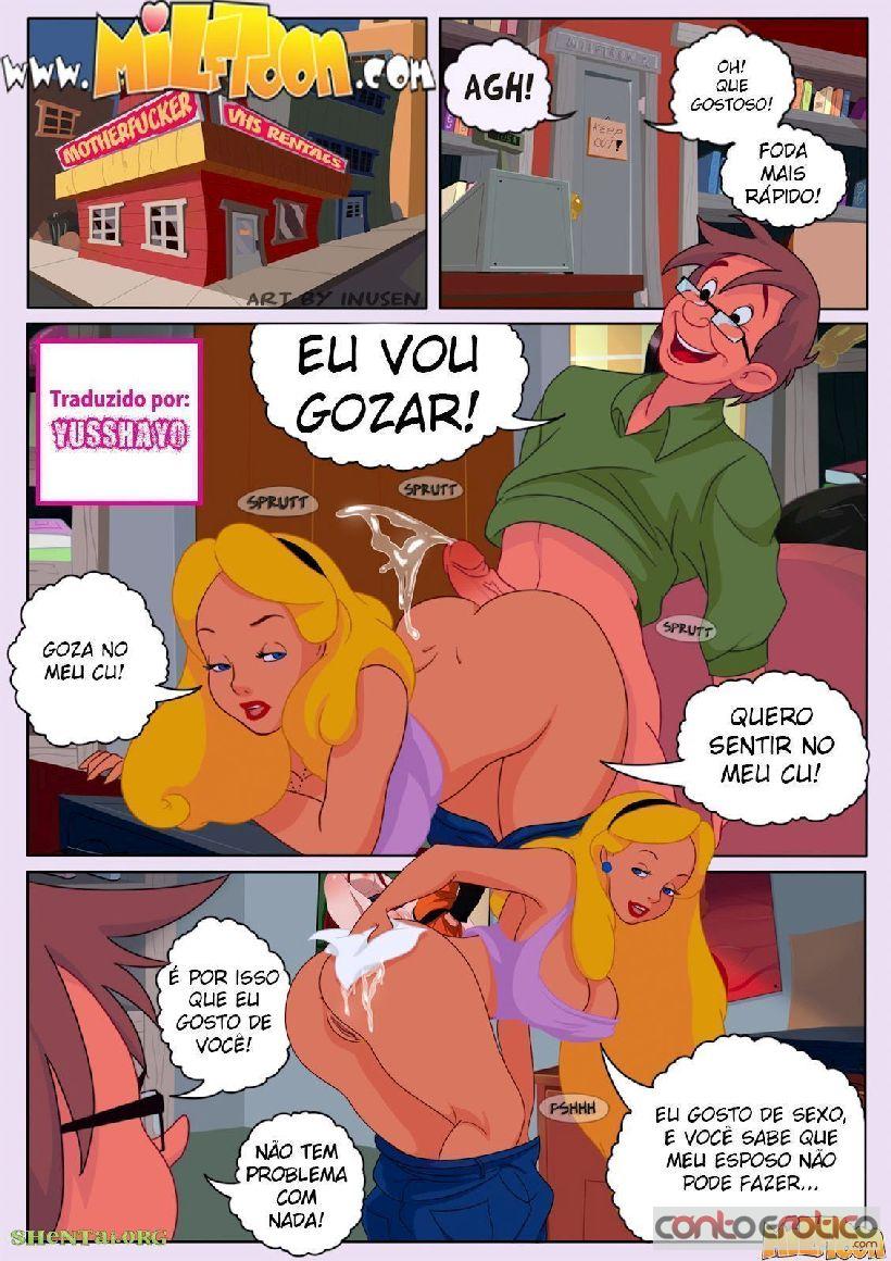 Quadrinho Erotico Alice no pais da putaria - versão safada... Imagem 1