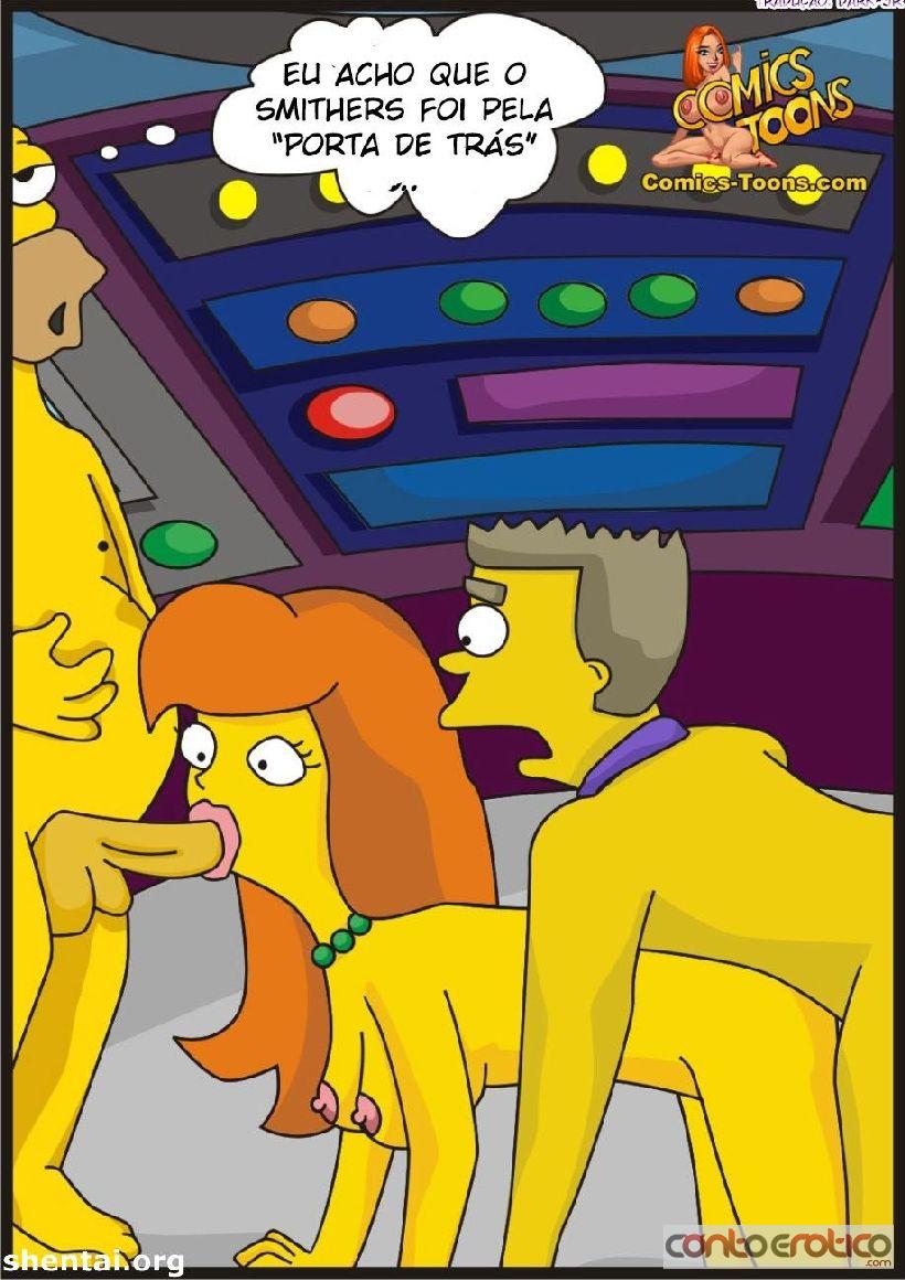 Quadrinho Erotico Os Simpson - A Secretária do seu chefe acabou dando para o Hommer por engano... Imagem 10