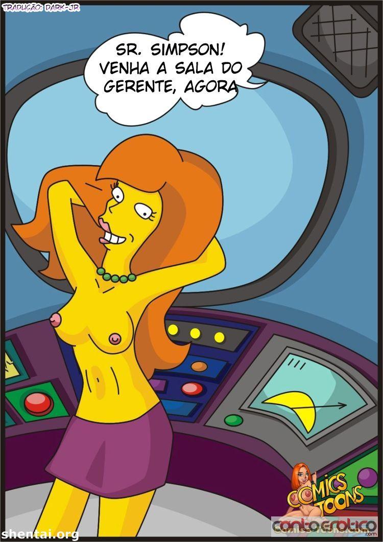 Quadrinho Erotico Os Simpson - A Secretária do seu chefe acabou dando para o Hommer por engano... Imagem 3