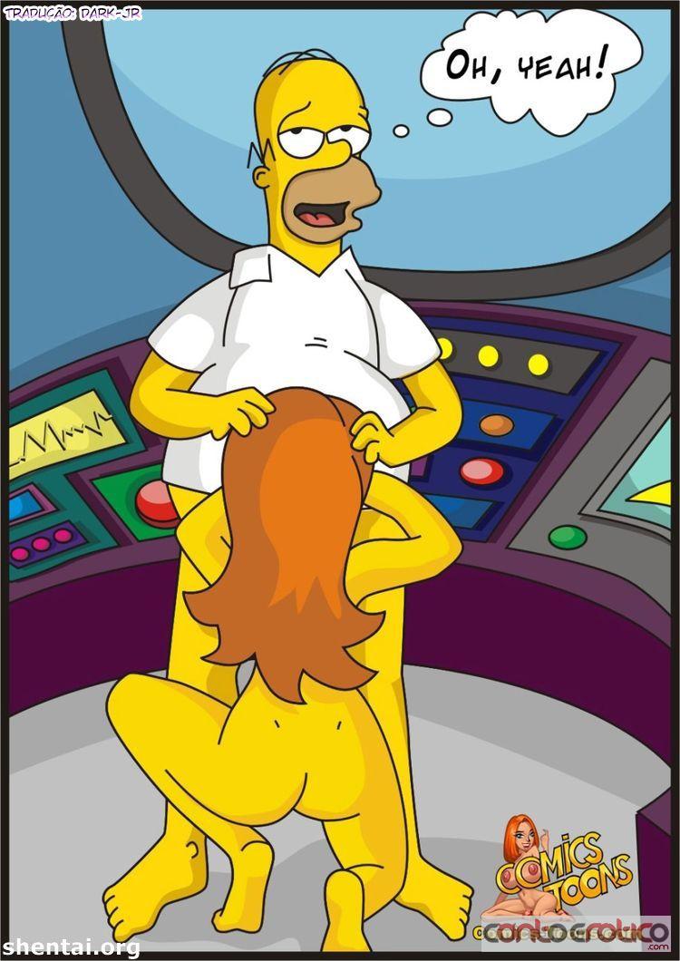 Quadrinho Erotico Os Simpson - A Secretária do seu chefe acabou dando para o Hommer por engano... Imagem 5