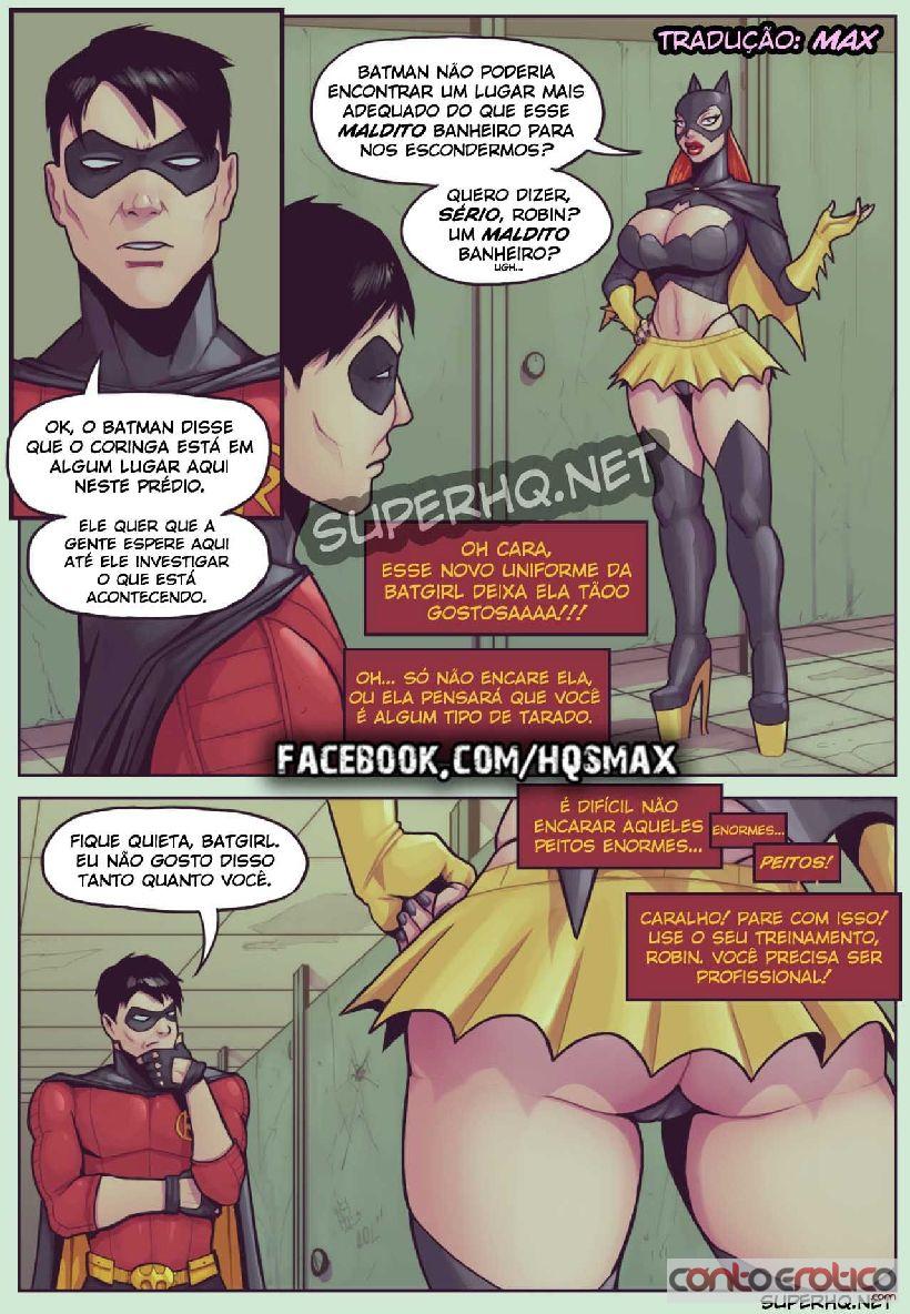 Quadrinho Erotico Batgirl e Robin Imagem 1