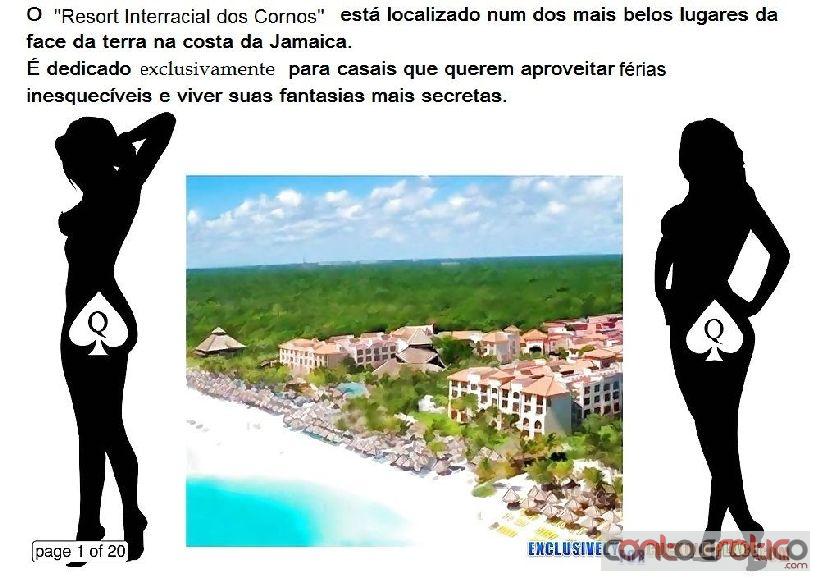 Quadrinho Erotico Resort Interrracial dos Cornos Imagem 1