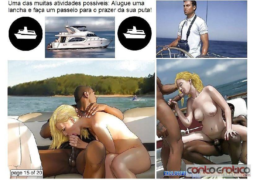 Quadrinho Erotico Resort Interrracial dos Cornos Imagem 15