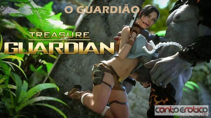 Quadrinho Erotico Lara Croft e o Guardião Imagem 1