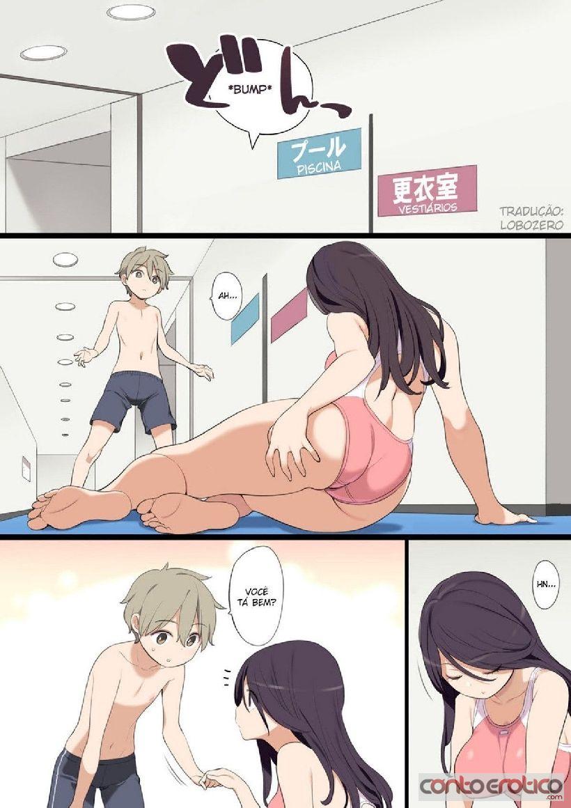 Quadrinho Erotico Pool de Deatta Oneesan to Ecchi na Kankei ni Imagem 2