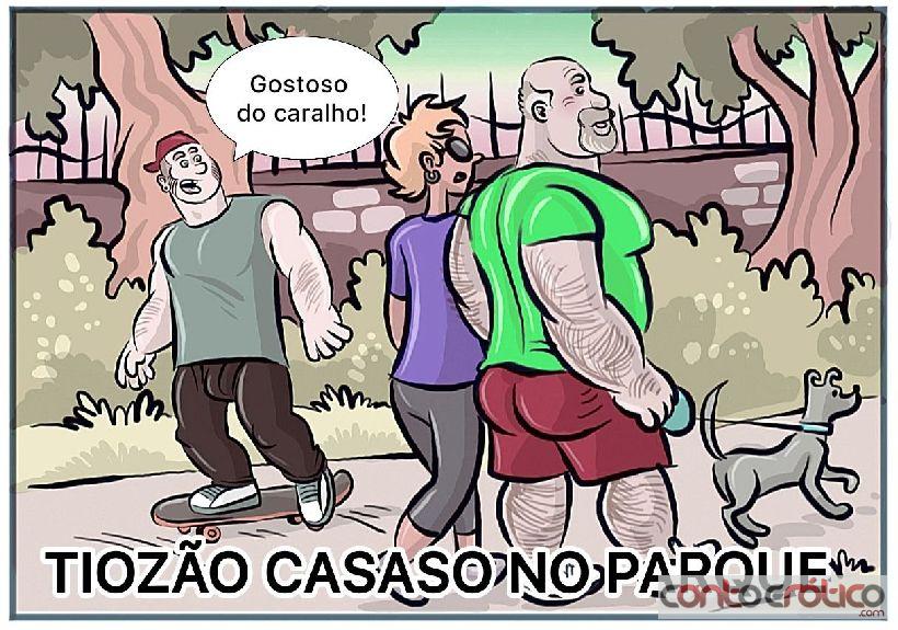 Quadrinho Erotico Tiozão Casado no Parque Imagem 1