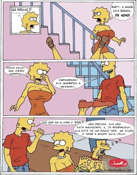 Quadrinho Erotico O Incesto dos Simpsons Imagem 3