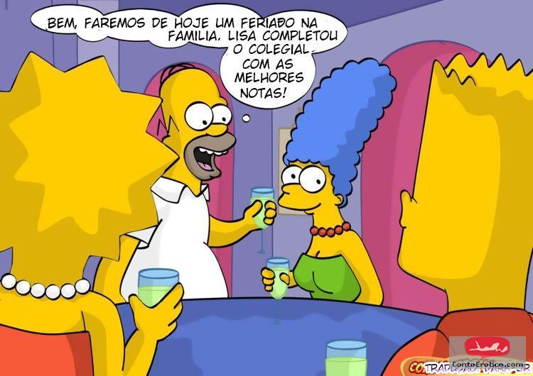 Quadrinho Erotico A família Simpson bêbada Imagem 2