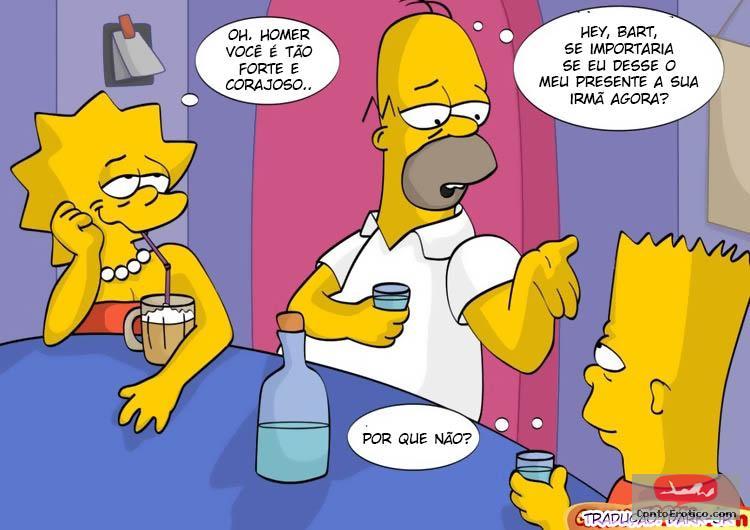 Quadrinho Erotico A família Simpson bêbada Imagem 3