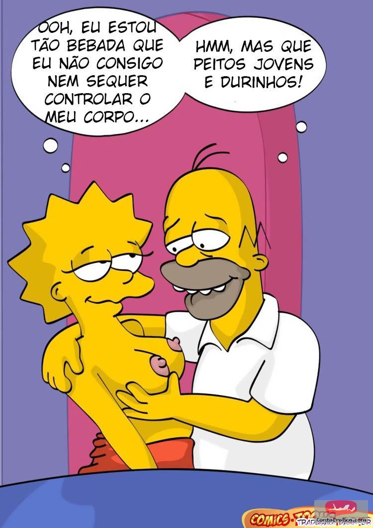 Quadrinho Erotico A família Simpson bêbada Imagem 4