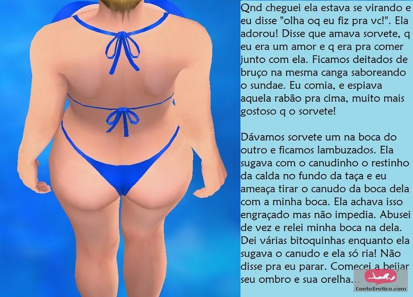 Quadrinho Erotico Sábado na piscina com a Madrasta. Imagem 4