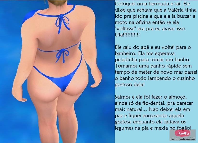 Quadrinho Erotico Sábado na piscina com a Madrasta. Imagem 8